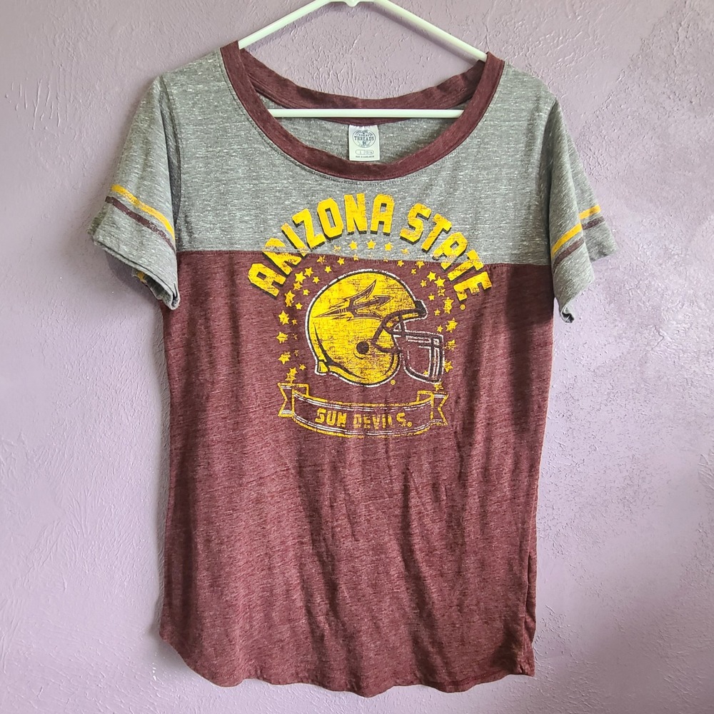 Rivalry Threads Arizona State Sun Devils Girls Size 12/14 Maroon Gray T-Shirt